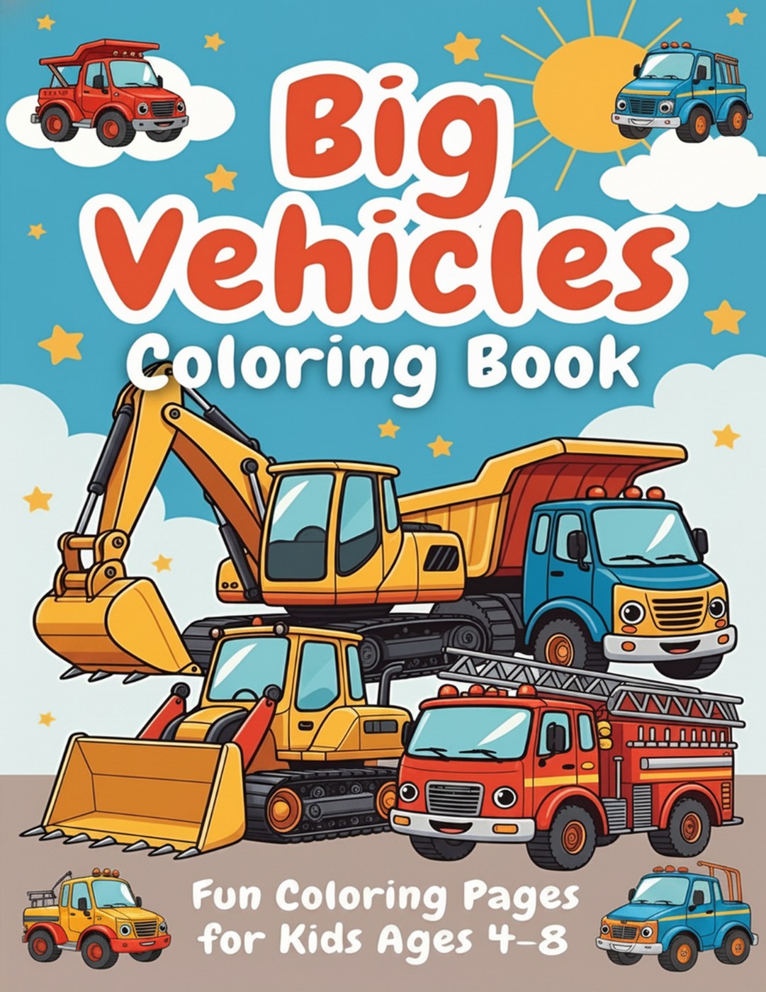 Big Vehicles Coloring Book