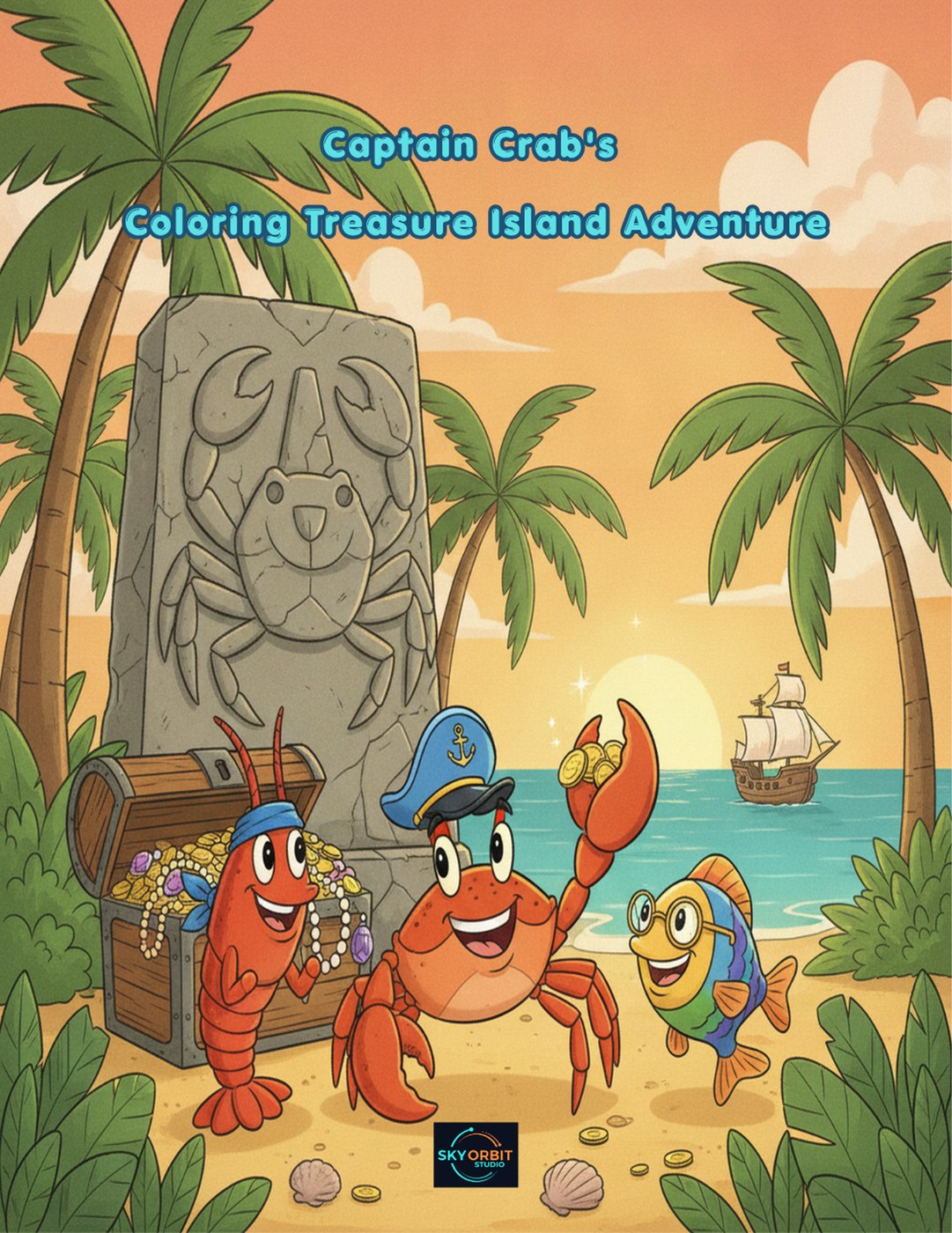 Captain Crab's Coloring Treasure Island Adventure